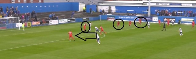 Back 3, out of position