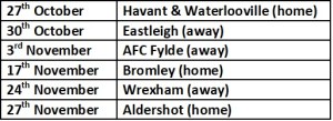 Orient next 5 games